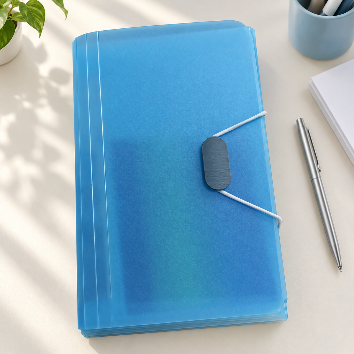 Portable Plastic Expanding File Folder