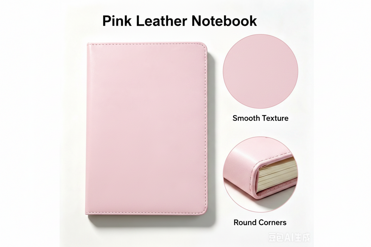 Notebook – Cute Pink Lined Journal for School & Office