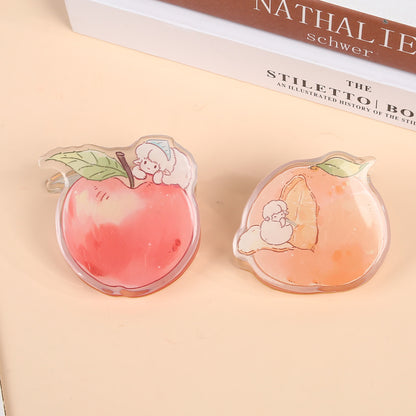 Cute Fruit Sheep Acrylic Paper Clips, Decorative Kawaii Binder Clips for Journal Planner Office Stationery