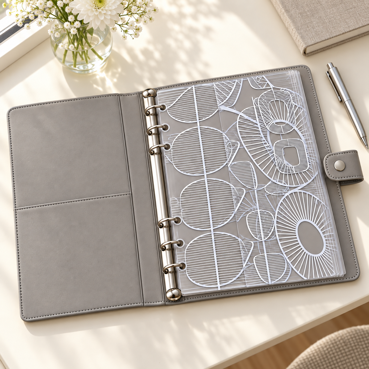 Transparent White Print Binder Dividers
