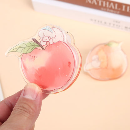Cute Fruit Sheep Acrylic Paper Clips, Decorative Kawaii Binder Clips for Journal Planner Office Stationery