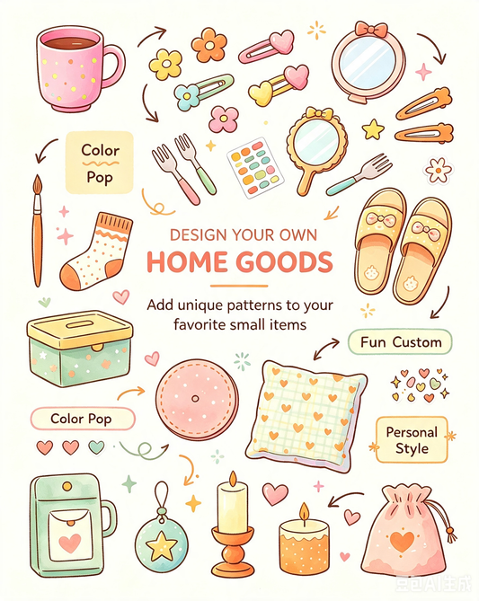 DIY Custom Pattern Personalized Cute Home Goods | Custom Household Accessory Gifts