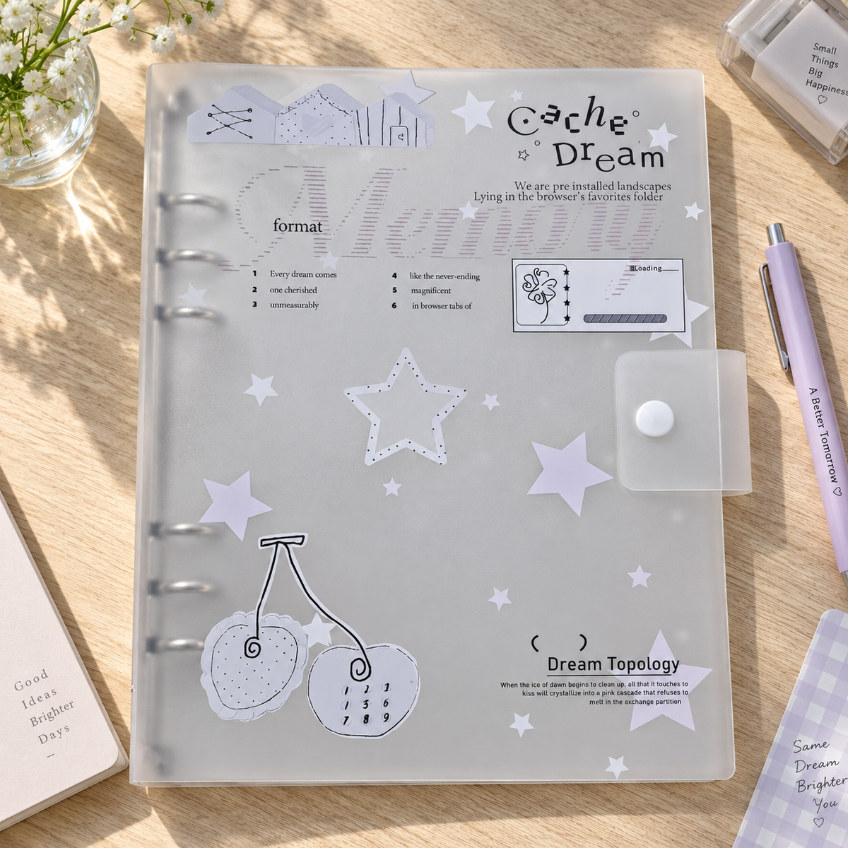 Frosted 6-Ring Binder