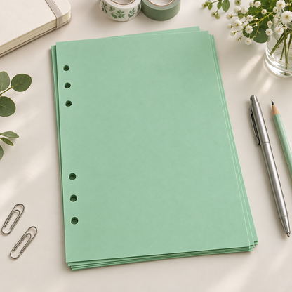 Colored 6-Ring Binder Refill Paper