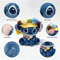 Cute Blue Character Plush Toy – Soft Fluffy Stuffed Doll with Flower Hat