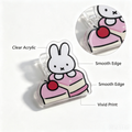 Acrylic Cartoon Clip – Cute Rabbit Cake Design Paper Clip for School & Office