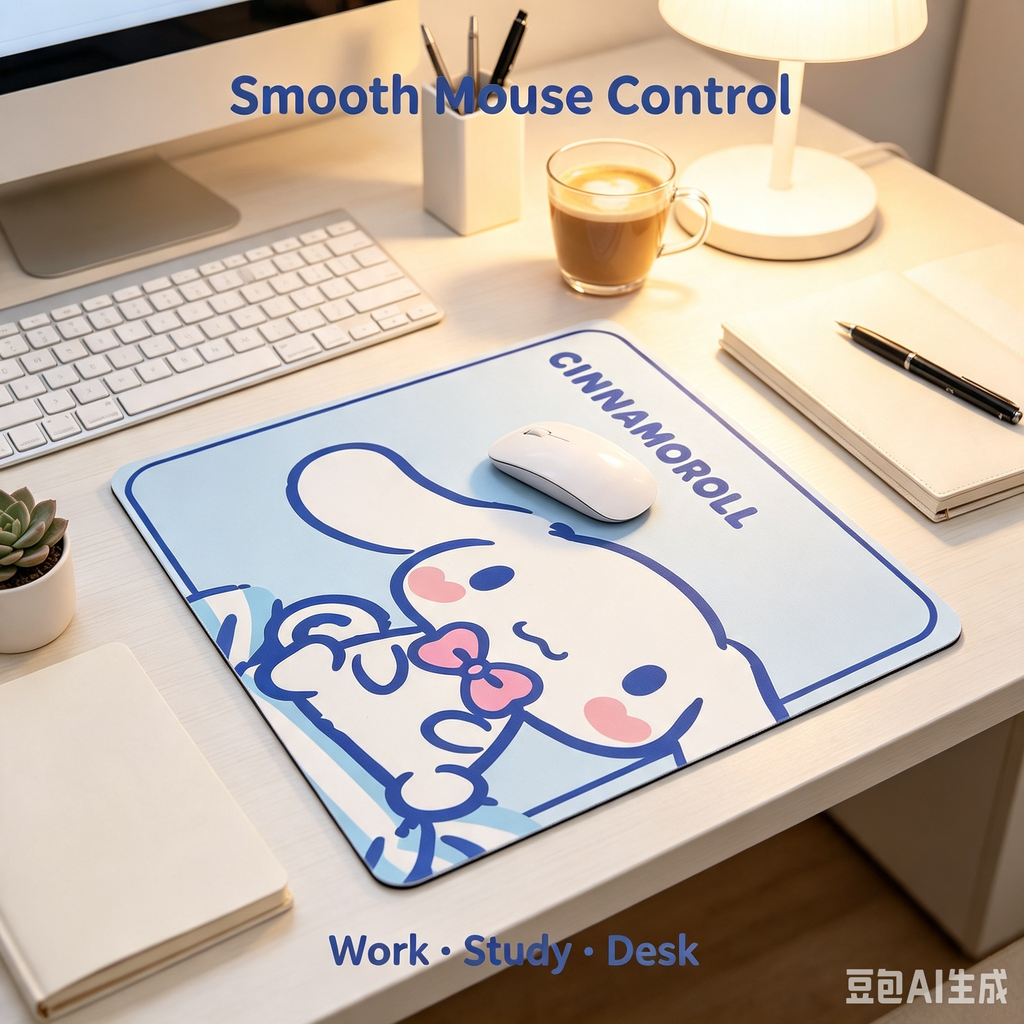 Cinnamoroll Mouse Pad – Cute Blue White Character Mouse Mat for Desk