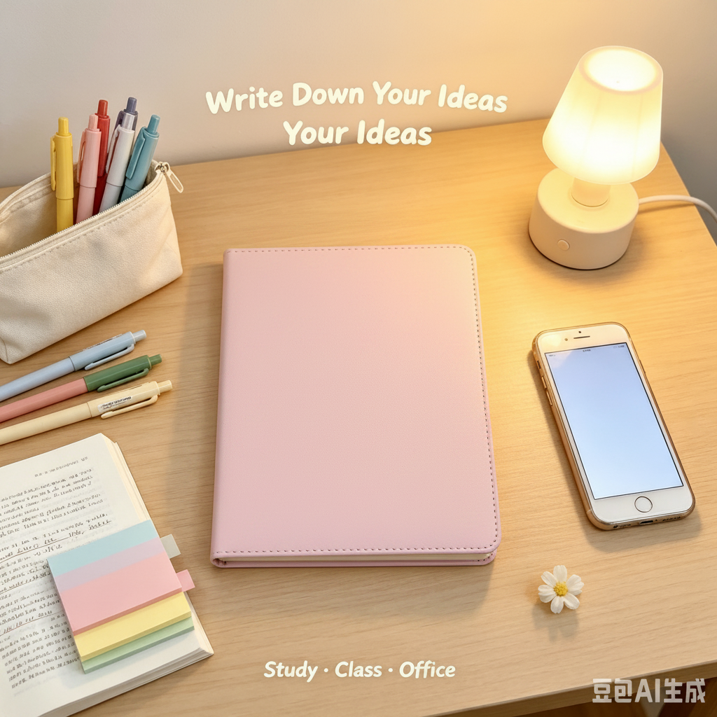 Notebook – Cute Pink Lined Journal for School & Office
