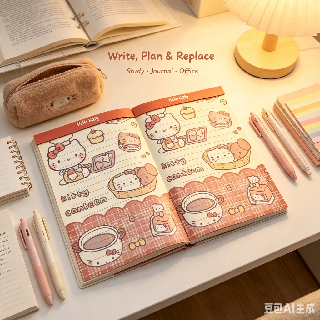 Hello Kitty Notebook Refill Paper – Cute Lined Refill Pages for Journal & Planner