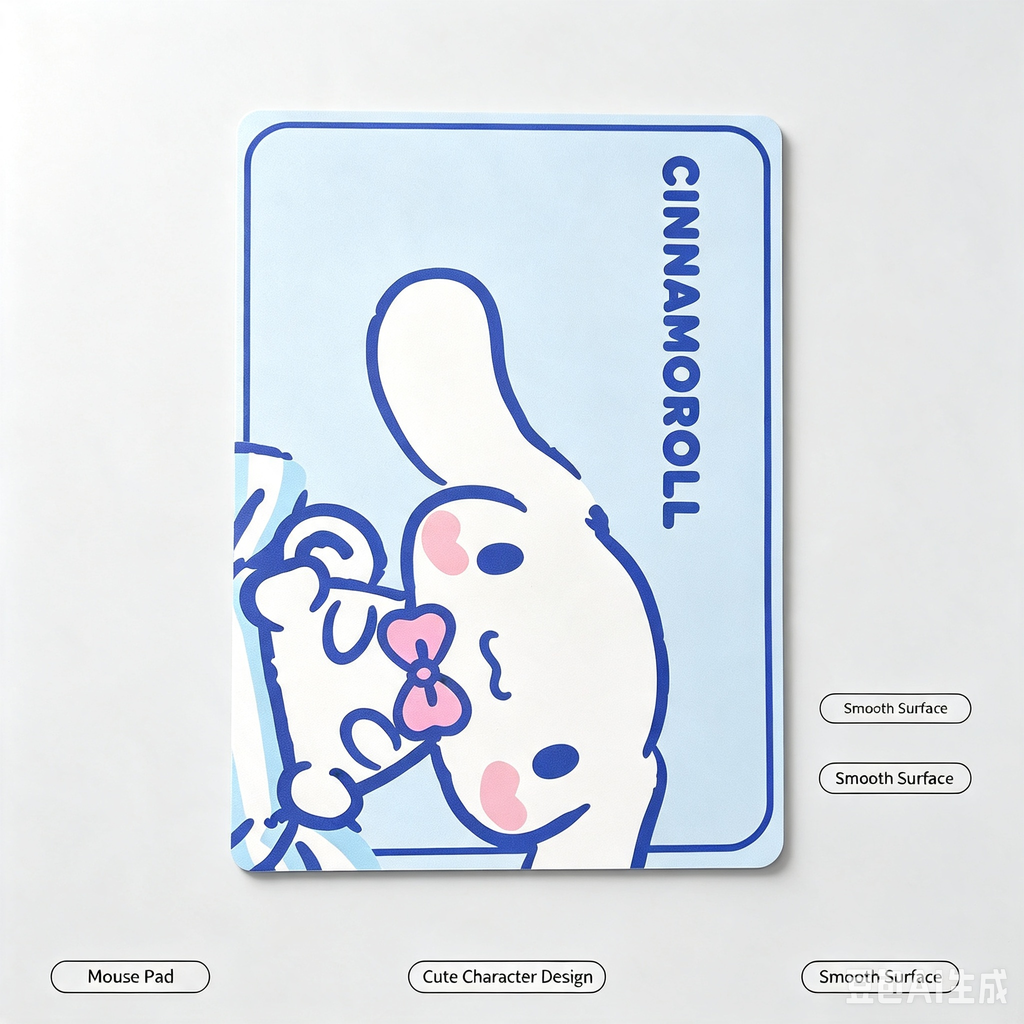 Cinnamoroll Mouse Pad – Cute Blue White Character Mouse Mat for Desk