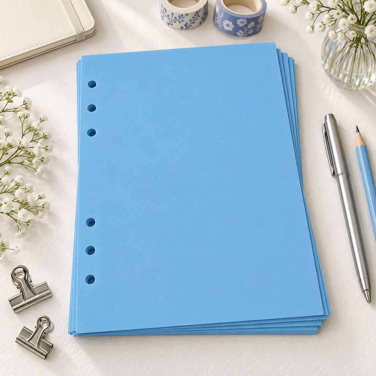 Colored 6-Ring Binder Refill Paper